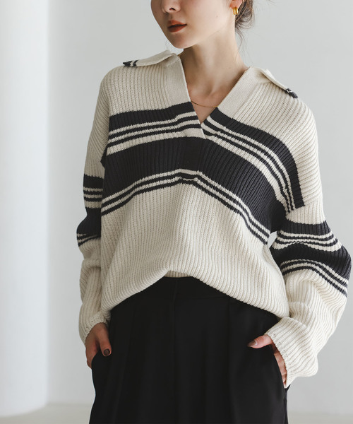 専用です。ボンベイ コレクション ボーダー ニット ♡ 洗える］ペーパーヤーンボーダーニット | GIANNI LO GIUDICE (Women