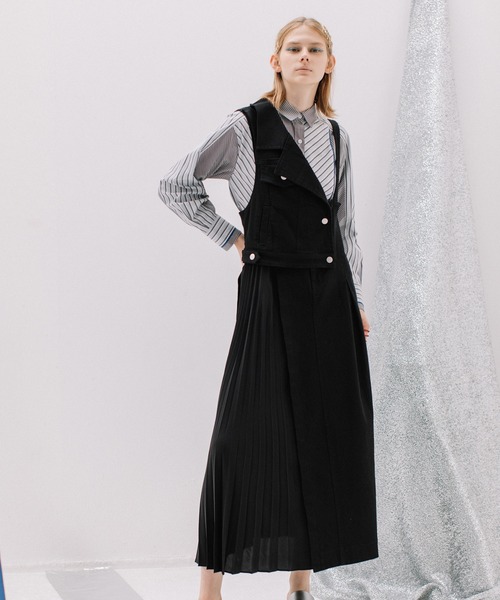 AULA AILA（アウラ アイラ） デニムスカート 0 ブラック レディース