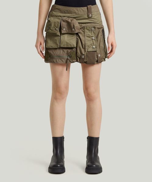G-STAR RAW スカート Field Mini Skirt/ミリタリーディテールマルチ