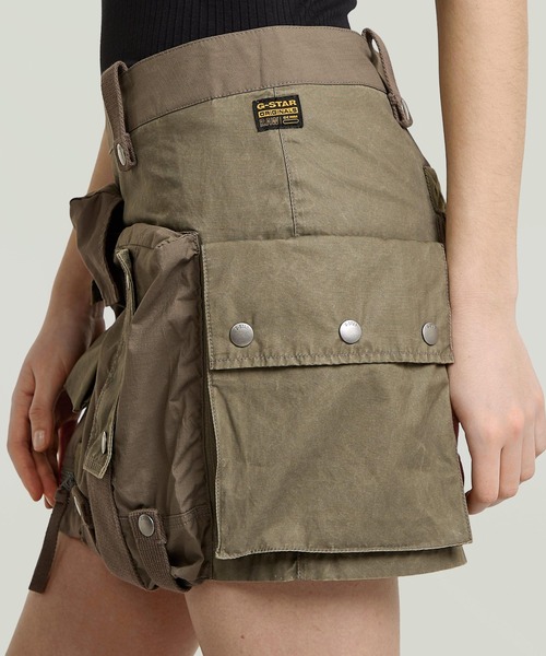 G-STAR RAW スカート Field Mini Skirt/ミリタリーディテールマルチ