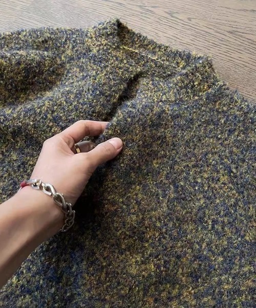 「FreeZone」 長袖ニット F カーキ メンズ_画像3