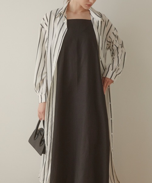 「ACYM」 キャミソールワンピース FREE ベージュ レディース_画像9