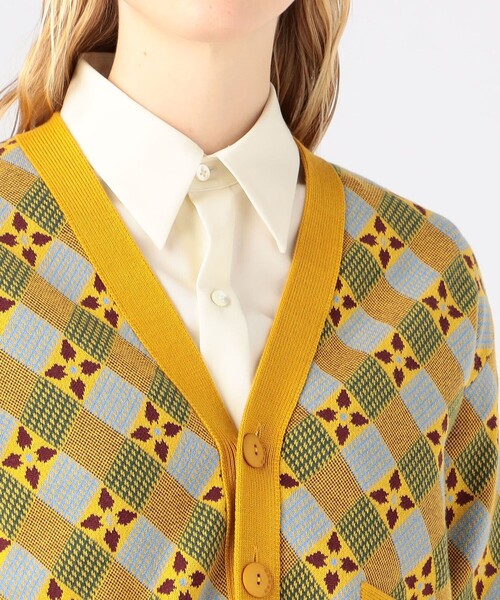 CABaN カーディガン　黄色　XS キャバン CABAN 21年製 イエロー カシミア×コットン カーディガン XS