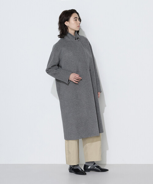 大きいサイズ40✨バーバリーロンドン★ウール　アンゴラ混　ダブル　ロングコート 大きいサイズ40✨バーバリーロンドン☆ウール アンゴラ混 ダブル