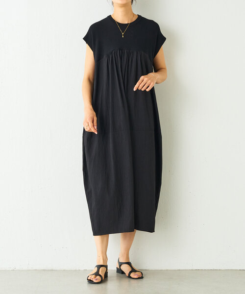 「BEARDSLEY」 半袖ワンピース 0 ブラック レディース_画像5