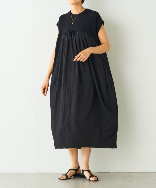 「BEARDSLEY」 半袖ワンピース 0 ブラック レディース_画像8