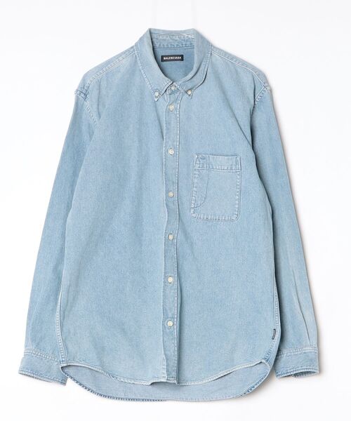 BALENCIAGA（バレンシアガ） 長袖シャツ 37 ブルー メンズ : ZOZOTOWN