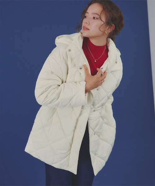 「titivate」 ダウンジャケット M アイボリー レディース_画像6