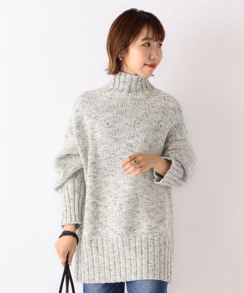 「SHIPS any」 長袖ニット ONE SIZE ライトグレー レディース_画像4