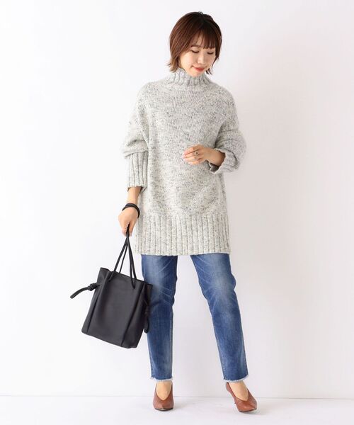 「SHIPS any」 長袖ニット ONE SIZE ライトグレー レディース_画像7