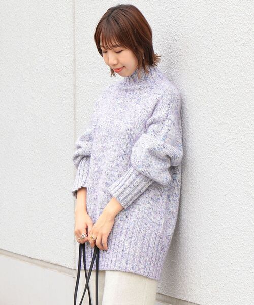 「SHIPS any」 長袖ニット ONE SIZE ライトグレー レディース_画像9