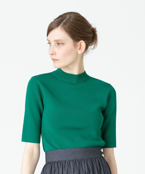 「LOULOU WILLOUGHBY」 半袖ニット 2 ホワイト レディース_画像2