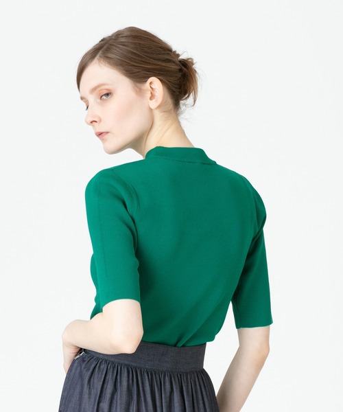 「LOULOU WILLOUGHBY」 半袖ニット 2 ホワイト レディース_画像3