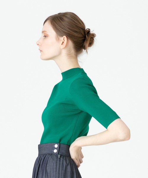 「LOULOU WILLOUGHBY」 半袖ニット 2 ホワイト レディース_画像4
