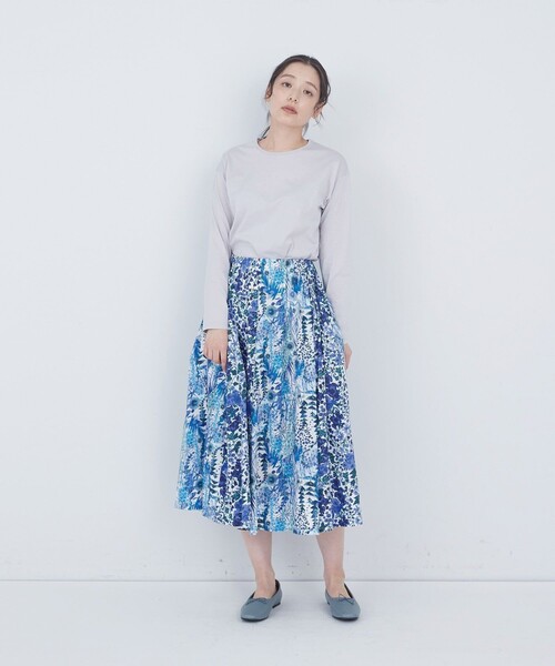 リバティプリントプリーツスカート　adieu tristesse 定価3.7万円 ADIEU TRISTESSE（アデュートリステス） スカート リバティプリント