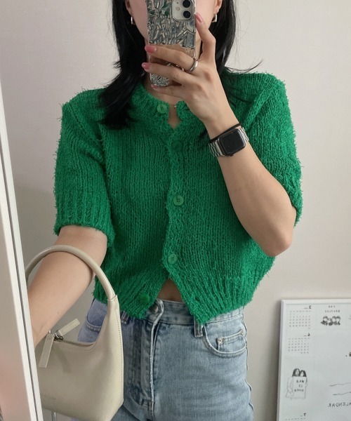 「by muni:r」 半袖ニット FREE アイボリー レディース_画像5