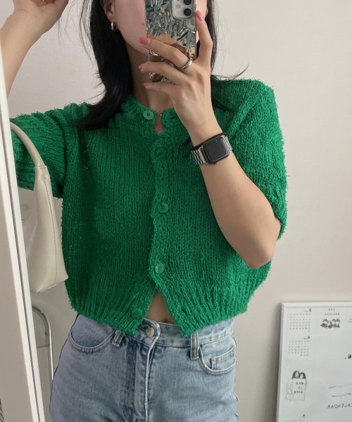 「by muni:r」 半袖ニット FREE アイボリー レディース_画像7