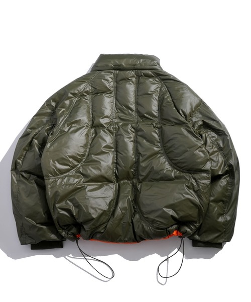 ダウンジャケット ダウン 2way リバーシブル 中綿 シレ―ブルゾン