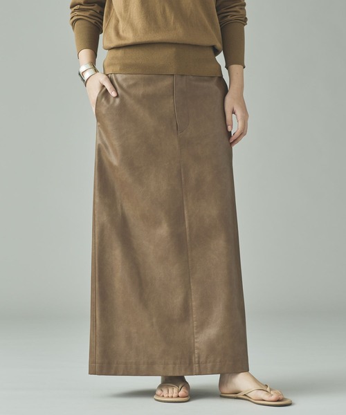 Curensology（カレンソロジー） スカート /ヴィンテージフェイクレザー