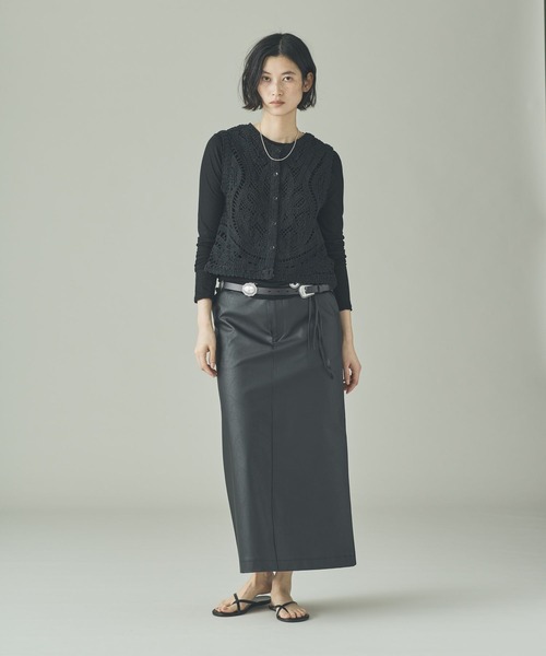 Curensology（カレンソロジー） スカート /ヴィンテージフェイクレザー