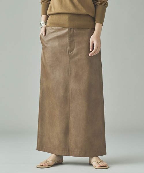 Curensology（カレンソロジー） スカート /ヴィンテージフェイクレザー