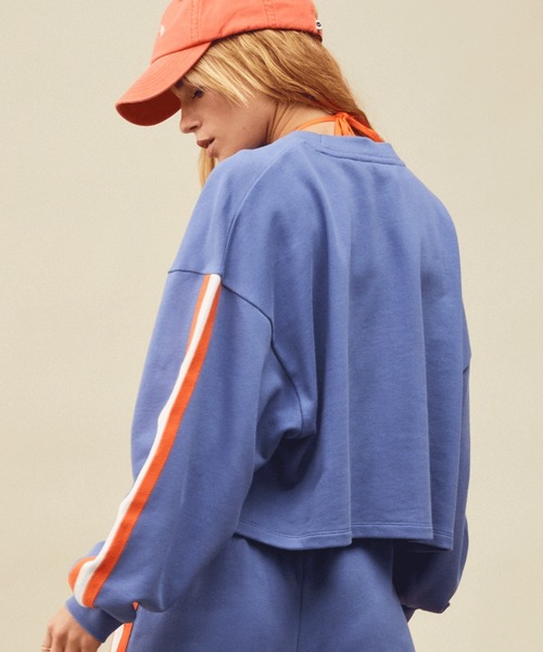「ROXY」 スウェットカットソー MEDIUM ブルー レディース_画像3