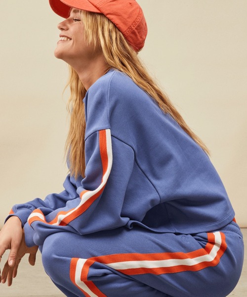 「ROXY」 スウェットカットソー MEDIUM ブルー レディース_画像4