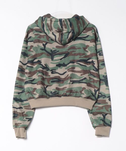 「LADY LIKE」 ジップアップパーカー M カーキ レディース_画像2