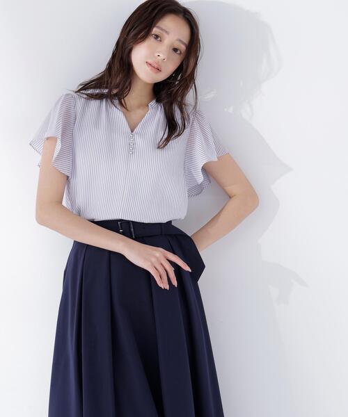 NATURAL BEAUTY Purpose ブラウス　ネイビー　紺 NATURAL BEAUTY BASIC（ナチュラルビューティーベーシック） ブラウス
