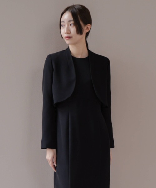 「kaene」 ノーカラージャケット 34 ブラック レディース_画像6