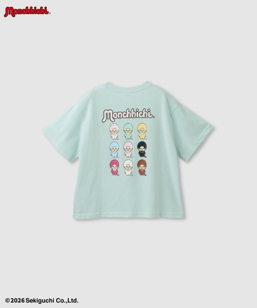 tシャツ 「 Monchhichi / モンチッチ 」 刺繍ワンポイント＆バック 