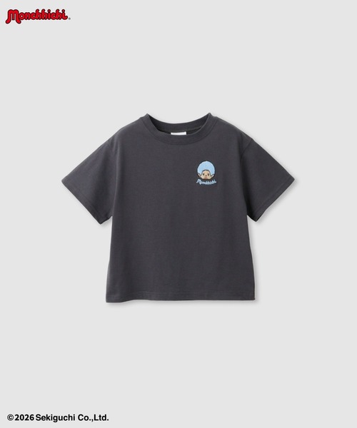 tシャツ 「 Monchhichi / モンチッチ 」 刺繍ワンポイント＆バック 