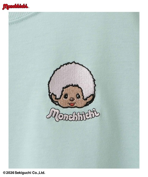 tシャツ 「 Monchhichi / モンチッチ 」 刺繍ワンポイント＆バック