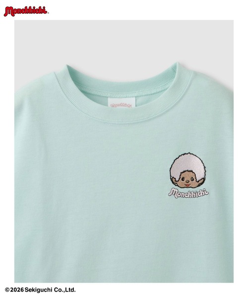 tシャツ 「 Monchhichi / モンチッチ 」 刺繍ワンポイント＆バック