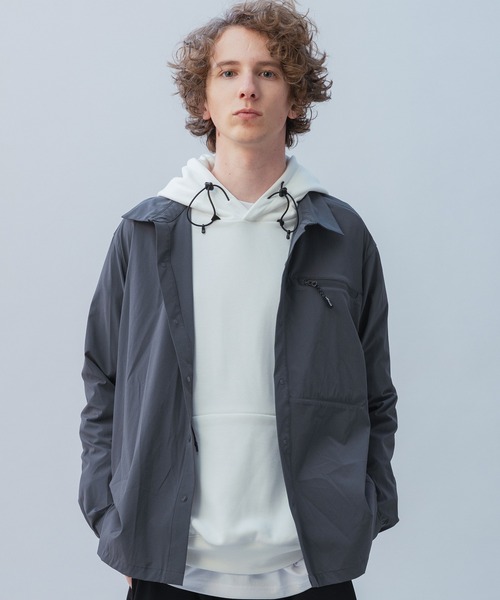 シャツ +phenix(プラスフェニックス) AIRFLOW LONG SLEEVE SHIRT / エアフロー ロングスリーブシャツ メンズの画像