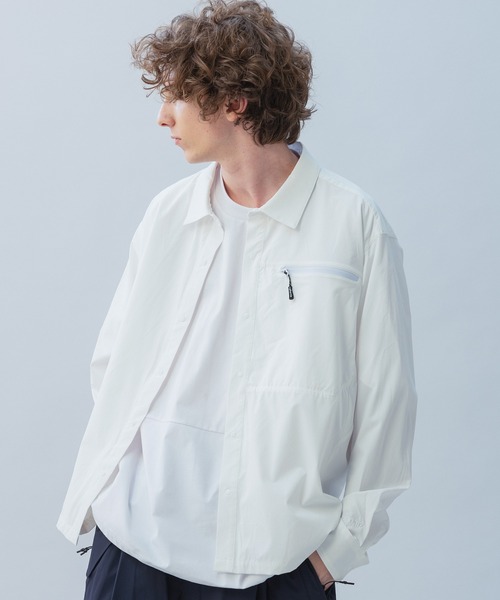 シャツ +phenix(プラスフェニックス) AIRFLOW LONG SLEEVE SHIRT / エアフロー ロングスリーブシャツ メンズの画像