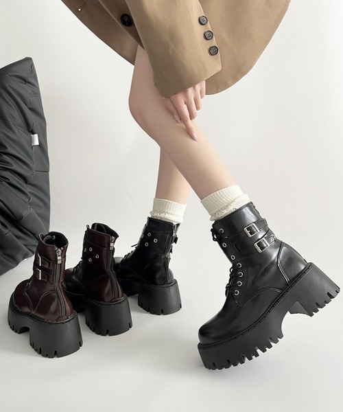 「Shoes in Closet」 ショートブーツ LL ブラック レディース_画像5