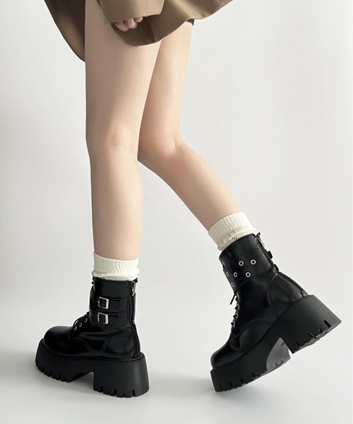 「Shoes in Closet」 ショートブーツ LL ブラック レディース_画像8