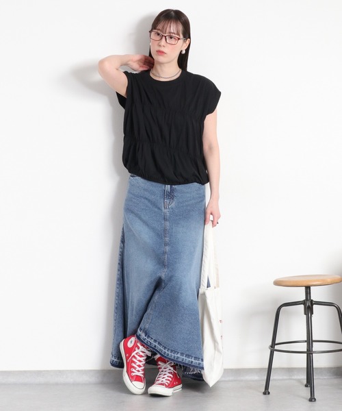 cepo（セポ） デニムスカート 「歩くたび美しく揺れる」サイドタック