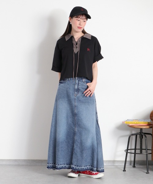 cepo（セポ） デニムスカート 「歩くたび美しく揺れる」サイドタック