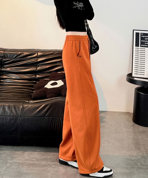 2ly2 スウェットパンツ ジャージ 裾ドローコード付きリラックスワイド