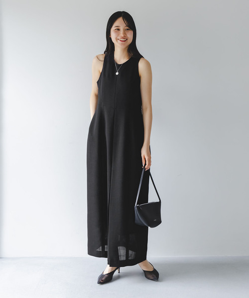NOBLE（ノーブル） ワンピース 「洗える」ドンゴロスカーブワンピース