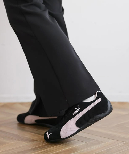 「PUMA」 ローカットスニーカー 24cm ブラック レディースの画像