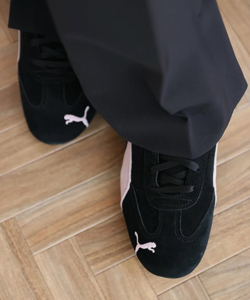 「PUMA」 ローカットスニーカー 24cm ブラック レディースの画像