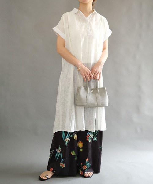 ワイドパンツ パンツ ボタニカル柄ワイドパンツ レディース : ZOZOTOWN