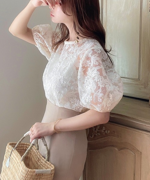 「junoah」 半袖ブラウス X-LARGE ホワイト レディース_画像2
