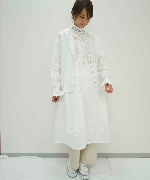 「haupia」 半袖ワンピース MEDIUM グレー レディース_画像3