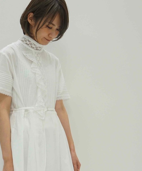「haupia」 半袖ワンピース MEDIUM グレー レディース_画像4