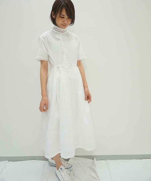 「haupia」 半袖ワンピース MEDIUM グレー レディース_画像6