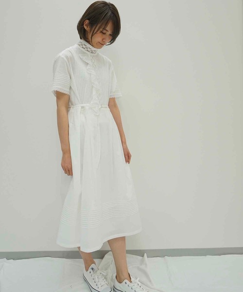 「haupia」 半袖ワンピース MEDIUM グレー レディース_画像8